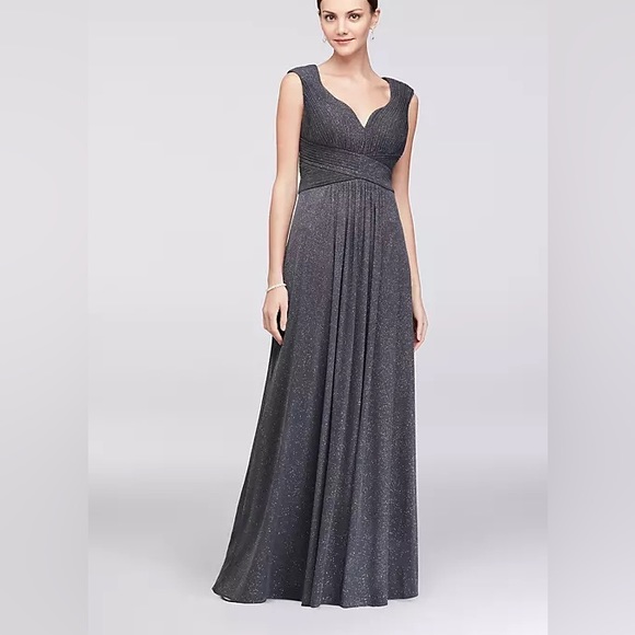 Alex Evenings Glitter A-Line Gown - Picture 2 of 7